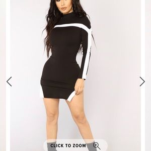 Black mini dress FASHION NOVA
